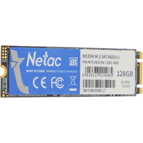 Накопитель SSD Netac SATA-III 128GB NT01N535N-128G-N8X M.2 2280 – Высокая скорость и надежность для вашего устройства