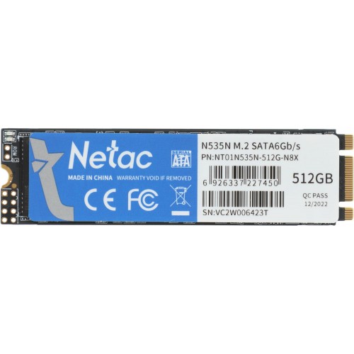 Купить твердотельный накопитель Netac SATA-III 512GB NT01N535N-512G-N8X M.2 2280 для высокой производительности системы