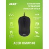 Оптическая мышь Acer OMW140 черная с разрешением 1200dpi и USB - идеальный выбор для комфортной работы