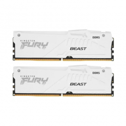 Память оперативная/ Kingston 32GB 6000MT/s DDR5 CL36 DIMM (Kit of 2) FURY Beast White RGB EXPO