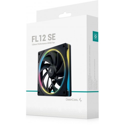 Вентилятор Deepcool FL12 SE ARGB 120мм черный - тихий 4-pin, 28.67дБ (R-FL12SE-BKAPN1-G)
