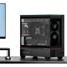 Корпус без блока питания/ Case Thermalright M10, Mini-Tower, TG, ARGB, no fans, 2xUSB-A 3.0, 1xUSB Type-C, mATX, mITX Black