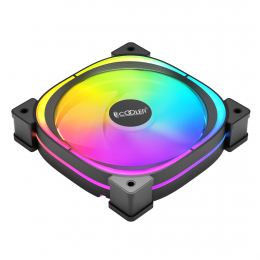 Кулер для корпуса/ Case Cooler PCCooler EF120 ARGB BK (120x120x25mm, 4-pin PWM, ARGB, 37.98CFM, 25.7dBA, 1500RPM, Black)