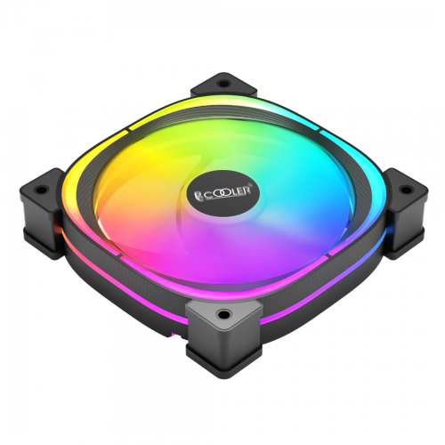 Кулер PCCooler EF120 ARGB BK 120mm с 4-pin PWM и ARGB - Эффективное охлаждение для вашего корпуса