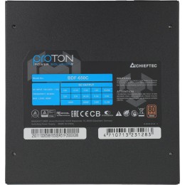 Блок питания Chieftec ATX 650W Proton BDF-650C 80+ bronze 24pin APFC 140mm fan 6xSATA Cab Manag RTL [BDF-650C]