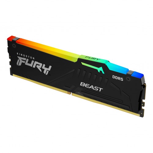 Память оперативная/ Kingston 32GB 5200MT/s DDR5 CL40 DIMM FURY Beast RGB Kingston
