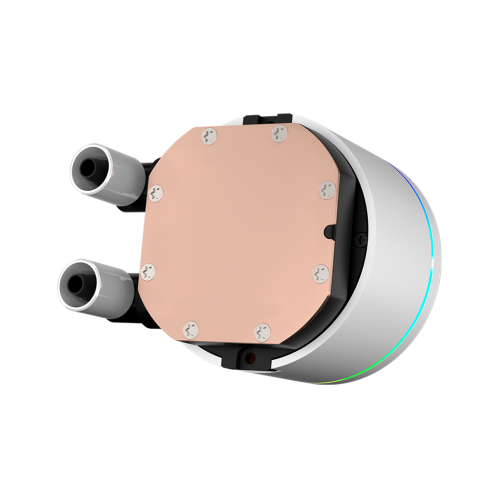 Система охлаждения/ Water Cooling System PCCooler DA360 Pro ARGB Digital WH (300W, 360mm, LED temp., White, ARGB/ Fans: 3x120mm, 75.8CFM, 33.7dBA, 2200RPM/ Pump height 57mm, 28dBA, 3000RPM, Rad thickness 27mm/ S: 1851, 1700, 1200, 20XX, 115X, AM5, AM4) Pc