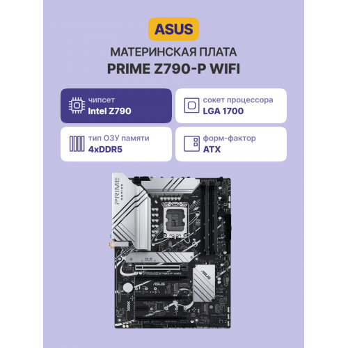 Материнская плата ASUS PRIME Z790-P WIFI: Высокая производительность и надежность для вашего ПК