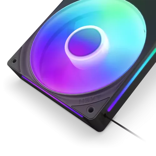 Кулер для корпуса ПК/ Case Cooler NZXT F240 RGB Core (120x120x25mm, 4-pin PWM, RGB, 75.12CFM, 30dBA, 2400RPM, Black, Single-Frame RGB Fan Unit) NZXT
