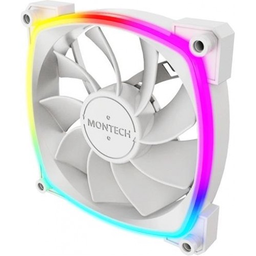 Вентилятор Montech RX120 Reverse ARGB 120 мм - Белый 4-pin, 27 дБ для Корпуса