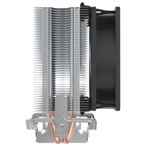 Кулер для процессора/ CPU Cooler PCCooler S93 V2 (100W, 3-pin, 125mm, Al/Cu, 2x6mm, 1x92mm, 48CFM, 22dBA, 2200RPM, S: 1700/1200/115X, AM5/AM4, silver, black) PcCooler