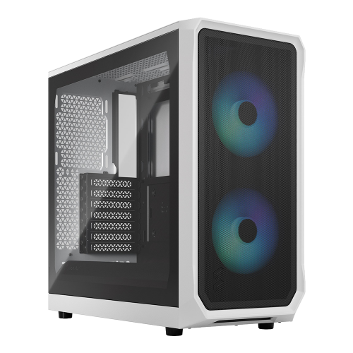 Корпус ПК Fractal Design Focus 2 RGB White - Midi-Tower без блока питания для ATX, mATX, mITX с 2x140mm RGB вентиляторами и 2xUSB-A 3.2