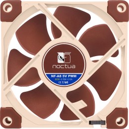 Кулер для корпуса/ Case Cooler Noctua NF-A8 5V PWM (80x80x25mm, 4-pin PWM, 32.6CFM, 17.7dBA, 2200RPM, Beige/Brown)