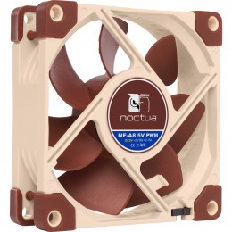 Кулер для корпуса/ Case Cooler Noctua NF-A8 5V PWM (80x80x25mm, 4-pin PWM, 32.6CFM, 17.7dBA, 2200RPM, Beige/Brown)