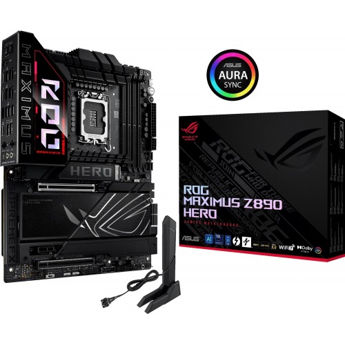 Купить материнскую плату Asus ROG MAXIMUS Z890 HERO для Intel Z890 с поддержкой DDR5, RAID и 5Gigabit Ethernet