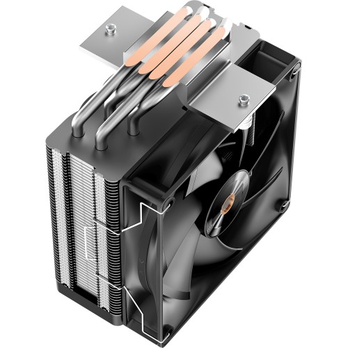 Кулер для процессора Ocypus Delta A40 Elite BK: Эффективное охлаждение (220W, 4-pin PWM, 120mm вентилятор, совместимость AM5/AM4)