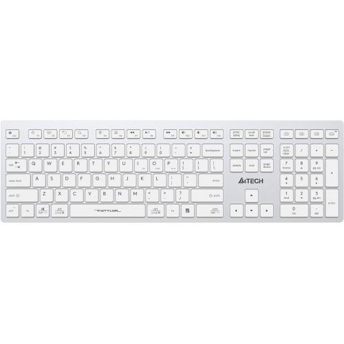 Клавиатура A4Tech FBX50C белая USB беспроводная BT/Radio slim Multimedia - идеальное решение для удобной работы и игр