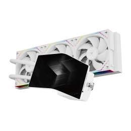 Система жидкостного охлаждения/ Water Cooling System Thermalright Levita Vision 360 (360mm, LED, White, ARGB/ Fans: 3x120mm, 68.9CFM, 28.2dBA, 2000RPM/ Pump height 98mm, 3000RPM, Rad thickness 27mm/ S: 1700, 1200, 1851, 115X, 2011, 2066, AM5, AM4)
