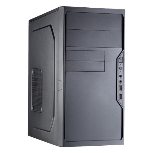 Корпус с блоком питания 450Вт./ Case Foxline FL-733, mATX, 2x5.25EXT, 2x3.5EXT, 5x3.5INT, 2xUSB2.0, HDA, w/o FAN, w/450W ATX PSU, w/1.2m EU pwr cord Foxline