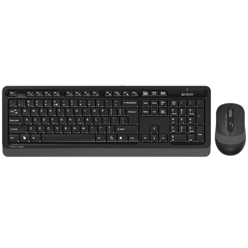 Клавиатура и мышь A4Tech Fstyler FG1010: Беспроводной мультимедийный комплект в черно-сером цвете
