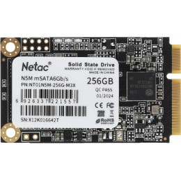 Твердотельный накопитель Netac SATA-III 256GB NT01N5M-256G-M3X N5M mSATA [NT01N5M-256G-M3X]