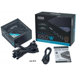 Блок питания Azza ATX 650W PSAZ-650B 80+ bronze (20+4pin) APFC 120mm fan 5xSATA RTL [PSAZ-650]