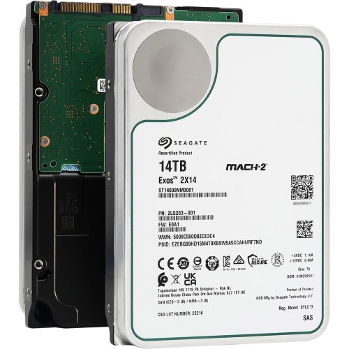 Жесткий диск/ HDD Seagate SAS 14Tb Exos 2X14 7200 256Mb OFFICIAL RECERTIFIED 1 year warranty (Only HBA + software RAID) (replacement ST14000NM004J, ST14000NM002G, MG09SCA14TE, ST12000NM004J, ST12000NM002G)