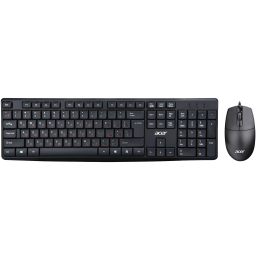 Клавиатура + мышь Acer OMW141 клав:черный мышь:черный USB (ZL.MCEEE.01M)