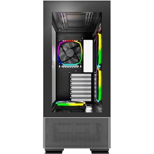 Корпус Montech Sky Two в черном цвете ATX с 3 вентиляторами 140mm, 2xUSB3.0 и аудиоразъемом - идеальное решение для вашего ПК