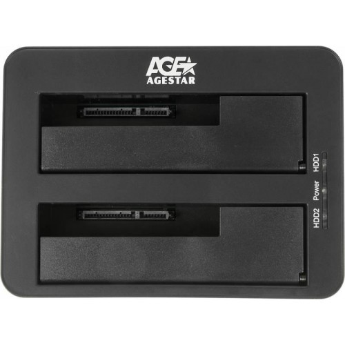 Док-станция для HDD AgeStar 3UBT8 SATA III USB3.0 пластик/алюминий черный 2 [3UBT8]