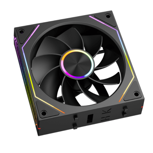 Кулер для корпуса/ Case Cooler PCCooler F3 X120R ARGB BK Reverse (120x120x25mm, 4-pin PWM, ARGB, 54CFM, 28.4dBA, 1800RPM, Black) PcCooler