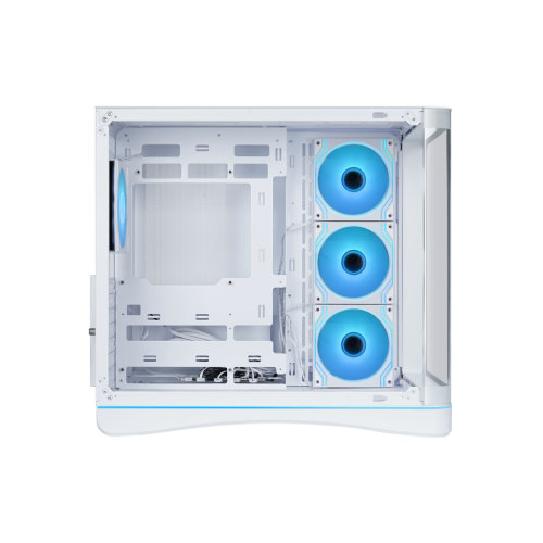 Корпус ПК без блока питания/ Case SAMA V62S White, Midi-Tower, TG, 4x120mm ARGB, 2xUSB 3.0 + 1xUSB 3.2 Type-C, ATX, mATX, mITX White SAMA