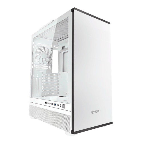 Корпус без блока питания/ Case PCCooler IE200 WH, Midi-Tower, TG, 1x120mm ARGB, 1xUSB-A 3.0 + 2xUSB-A 2.0, E-ATX, ATX, mATX, mITX White PcCooler