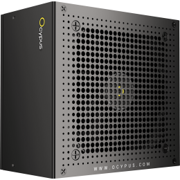 Блок питания ПК/ Power Supply Ocypus Iota P1000, Model P1000-GF, 1000W 80+ Gold (ATX, 3.1, Full modular, 1x24(20+4)pin, 2xCPU 8(4+4)pin, 3xPCIe*2 8(6+2)pin, 1x12V-2x6, 8xSATA3 , Active, 120x120mm, 150x140x86mm, APFC, black)
