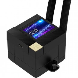 Система жидкостного охлаждения/ Water Cooling System Thermalright Core Matrix 240 Vision (240mm, LED, Black, ARGB/ Fans: 2x120mm, 68.9CFM, 28.2dBA, 2000RPM/ Pump height 64.4mm, Rad thickness 27mm/ S: 1700, 1200, 1851, 115X, AM5, AM4)