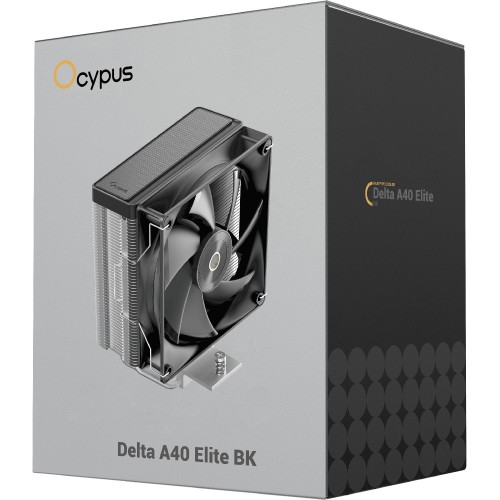 Кулер для процессора Ocypus Delta A40 Elite BK: Эффективное охлаждение (220W, 4-pin PWM, 120mm вентилятор, совместимость AM5/AM4)