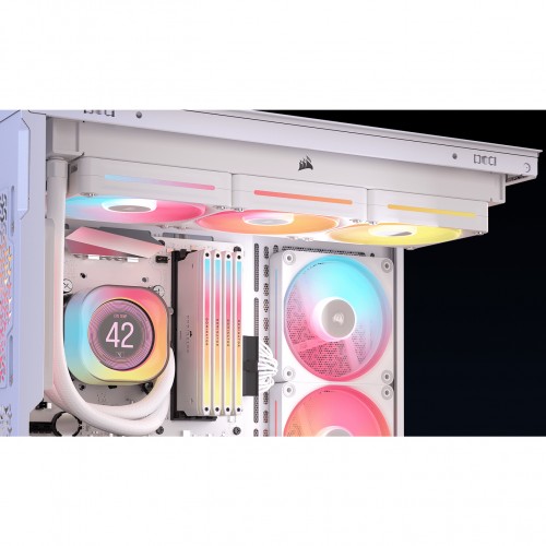 Купить корпус Corsair 3500X LX-R RGB iCUE LINK - Midi-Tower с ARGB, 3 вентилятора, USB 3.2, белый, для E-ATX, ATX, mATX, mITX