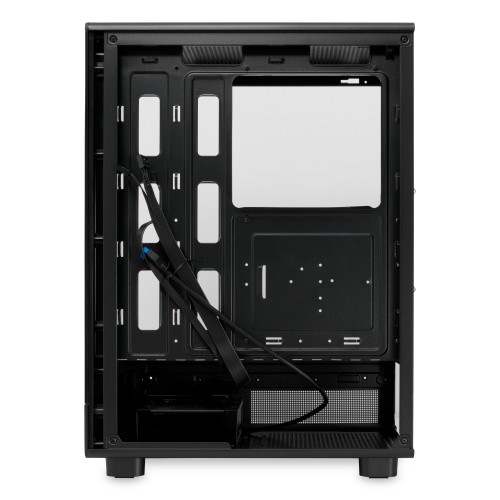 Корпус без блока питания/ Case HSPD F510, Panoramic Mid Tower, Black, TG, 0.5 SPCC, no fans ATX, mATX, mITX 180/280/160mm 1x2.5", 1x3.5", 7xPCI 1xUSB-A 3.0, 1xUSB-A 1.0 356x218x467mm HSPD