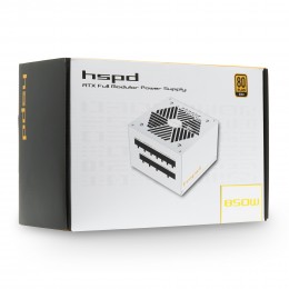 Блок питания/ Power Supply HSPD, 850W 80+ Gold (ATX, 3.1, PCIe 5.1, Full modular, 1x24(20+4)pin mesh 550mm, 2xCPU 8(4+4)pin 700mm, 2xPCIe*2 8(6+2)pin 600+150mm, 1x12VHPWR PCIe 5.1 12+4pin 600W 600mm, 3xSATA*3 450+150+150mm, 1xMOLEX4pin*3 450+150+150mm , A