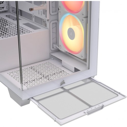 Купить корпус Corsair 3500X LX-R RGB iCUE LINK - Midi-Tower с ARGB, 3 вентилятора, USB 3.2, белый, для E-ATX, ATX, mATX, mITX