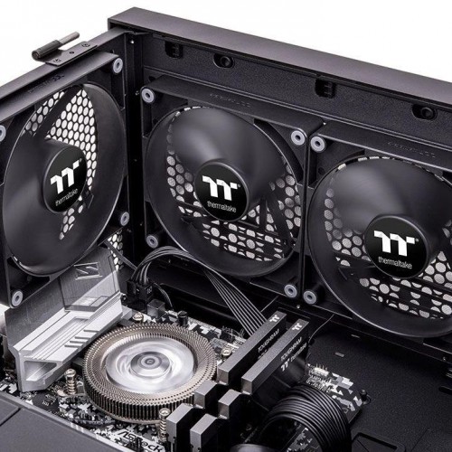 Вентилятор Thermaltake CT120 120мм 4-pin черный (2шт) - низкий уровень шума 25.8дБ | CL-F147-PL12BL-A