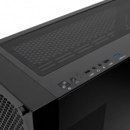 Корпус без блока питания/ Case HSPD M541, Mesh Mid Tower, Black, TG, 0.7 SPCC, no fans, ATX, mATX, mITX, 170/405/210mm, 2x2.5", 2x3.5", 7xPCI, 1xUSB-A 3.0, 2xUSB-A 2.0, 465x220x485mm