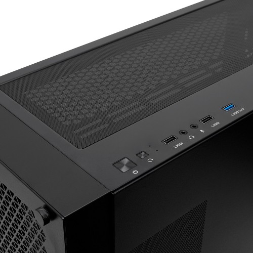 Корпус без блока питания/ Case HSPD M541, Mesh Mid Tower, Black, TG, 0.7 SPCC, no fans, ATX, mATX, mITX, 170/405/210mm, 2x2.5", 2x3.5", 7xPCI, 1xUSB-A 3.0, 2xUSB-A 2.0, 465x220x485mm HSPD