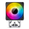 Кулер для процессора/ CPU Cooler JONSBO CR-1400 V2 ARGB (180W, 4-pin PWM, 133mm, Al/Cu, 4x6mm, ARGB, 1x92mm, 38.2CFM, 33.8dBA, 2200RPM, S: 1700/1200/115X, AM4/AM5 Black) JONSBO