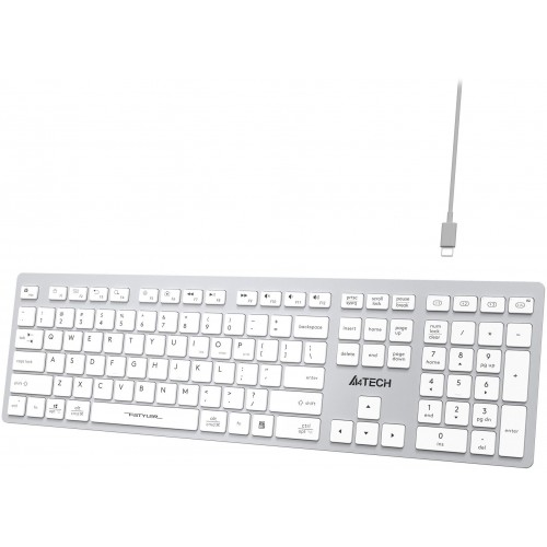 Клавиатура A4Tech FBX50C белая USB беспроводная BT/Radio slim Multimedia - идеальное решение для удобной работы и игр