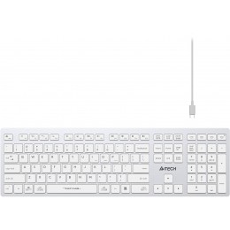 Клавиатура A4Tech FBX50C белый USB беспроводная BT/Radio slim Multimedia (FBX50C WHITE)