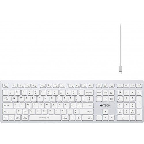 Клавиатура A4Tech FBX50C белая USB беспроводная BT/Radio slim Multimedia - идеальное решение для удобной работы и игр