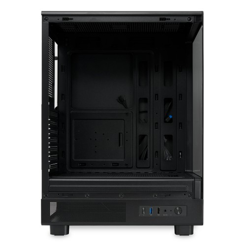 Корпус без блока питания/ Case HSPD F510, Panoramic Mid Tower, Black, TG, 0.5 SPCC, no fans ATX, mATX, mITX 180/280/160mm 1x2.5", 1x3.5", 7xPCI 1xUSB-A 3.0, 1xUSB-A 1.0 356x218x467mm HSPD