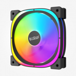 Кулер для корпуса/ Case Cooler PCCooler EF120 ARGB BK (120x120x25mm, 4-pin PWM, ARGB, 37.98CFM, 25.7dBA, 1500RPM, Black)
