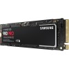 Твердотельные накопители/ Samsung SSD 980 PRO, 1000GB, M.2(22x80mm), NVMe 1.3c, PCIe 4.0 x4, 3-bit MLC, R/W 7000/5000MB/s, IOPs 1 000 000/1 000 000, DRAM buffer 1024MB, TBW 600, DWPD 0.33 (12 мес.) Samsung Electronics